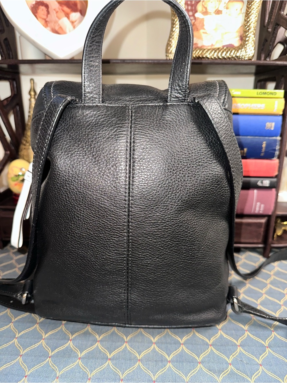 Coach Vintage Park Pebbled Leather Mini Backpack Black/Silver | Style F24385 - Picture 10 of 14
